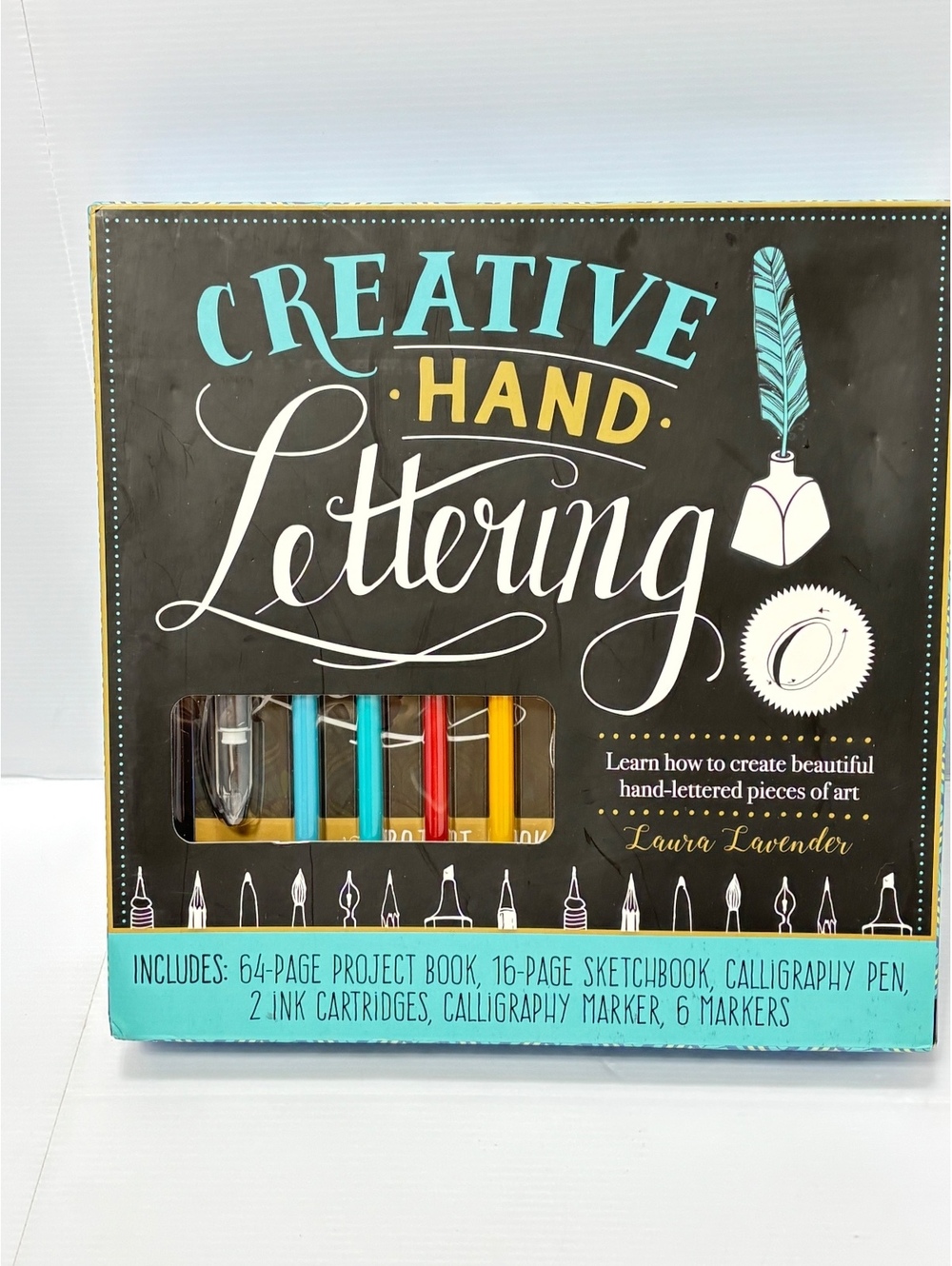 Creative Hand Lettering Kit with Project Book, Sketchbook, Calligraphy Pen, Ink, - Picture 2 of 9